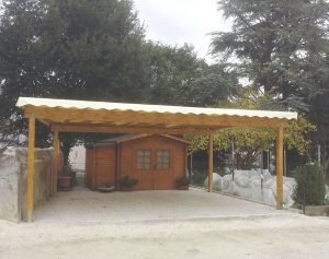 Pompeiana in legno autoportante con copertura